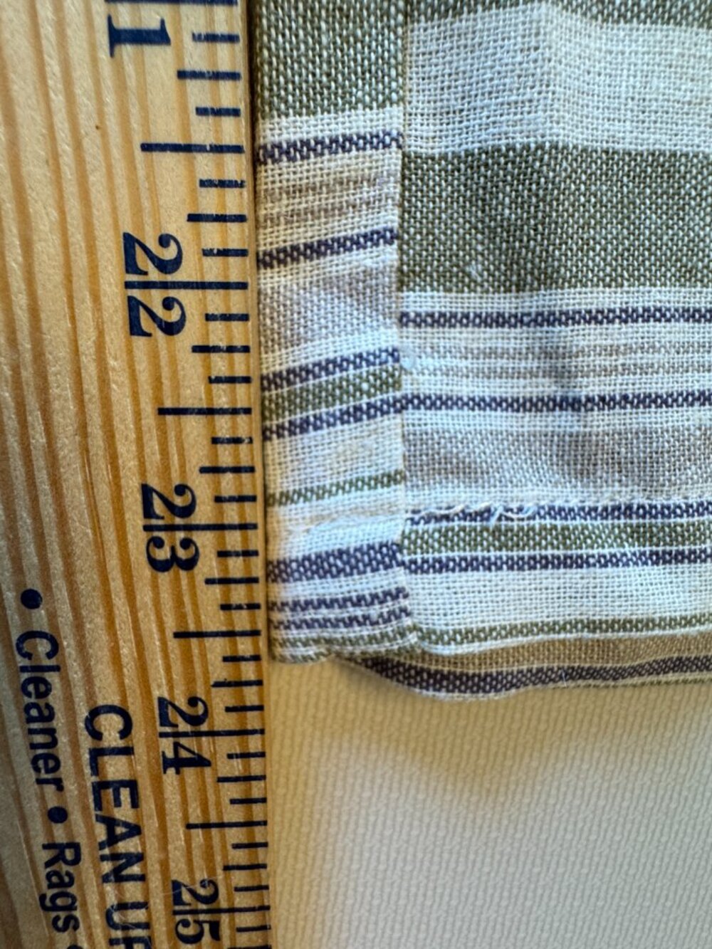 Altar'd State Belted Jumpsuit Large Green Tan Stripe Pockets Linen Blend - Picture 7 of 12